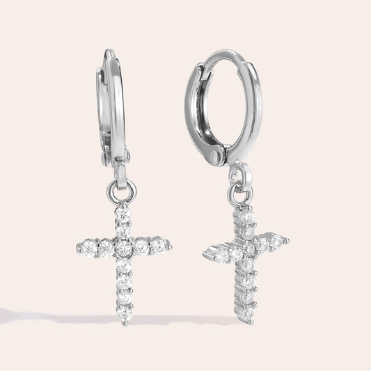 Cercei cruce aurii/argintii - "Holy Chic"