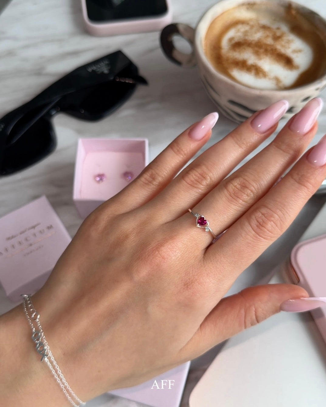 Red Velvet - Inel din argint 925 cu cristal zirconia