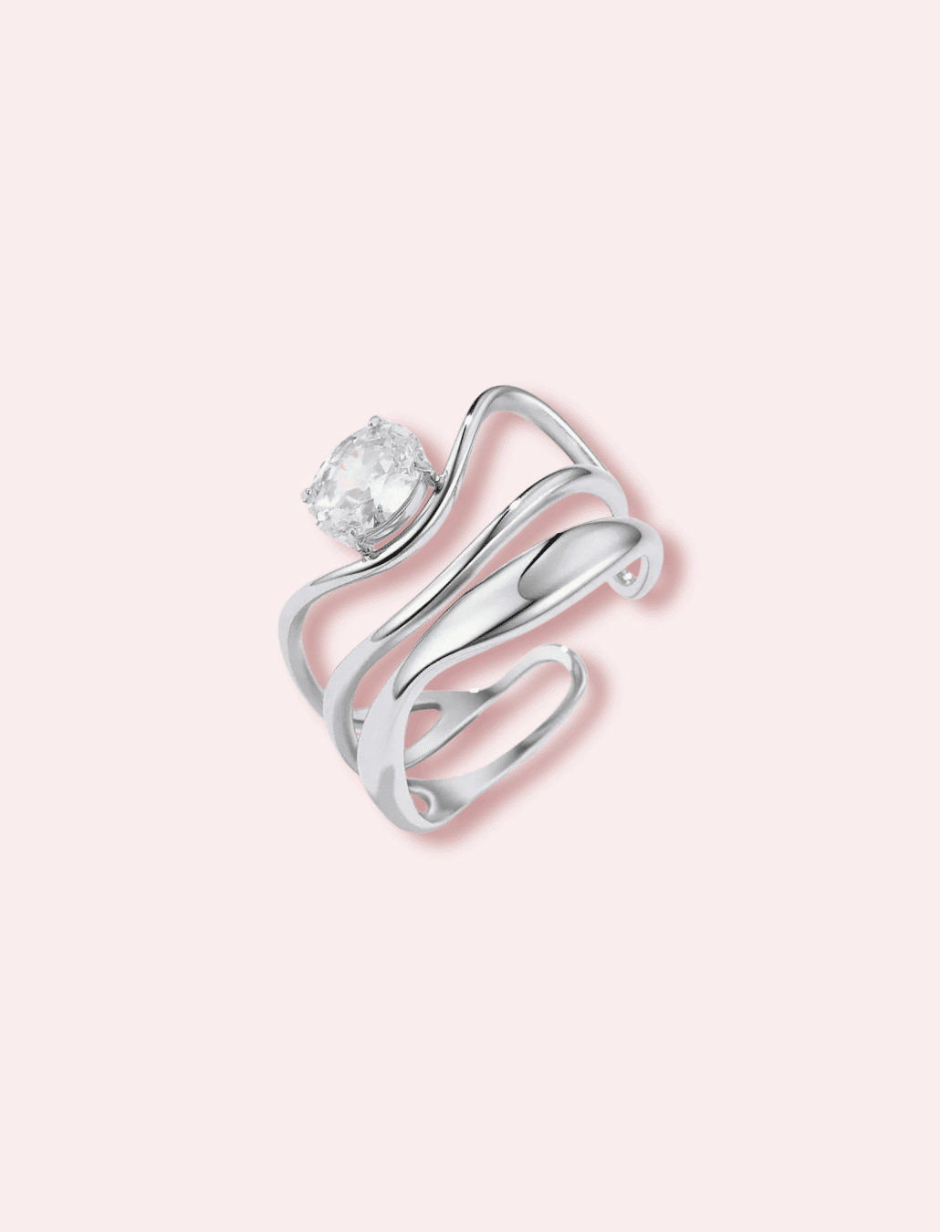 My Rules, babe - inel auriu/argintiu si cristal zirconia