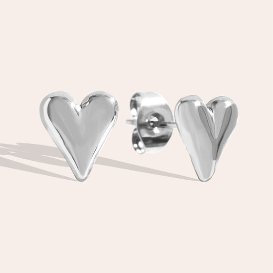 Cercei aurii / argintii - "Micro Hearts"