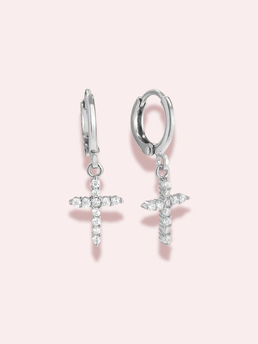 Cercei cruce aurii/argintii - "Holy Chic"