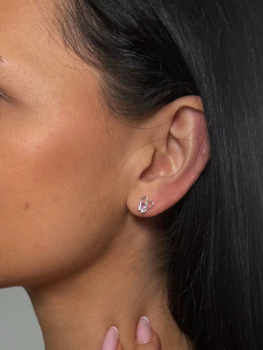 Blush Crush - Cercei mici argint 925 si cristal zirconia