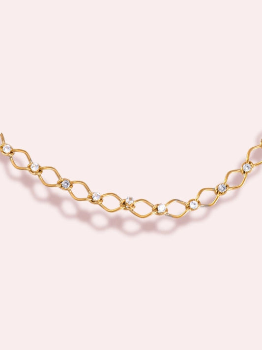 Choker auriu/argintiu - "Glitter Mafia"