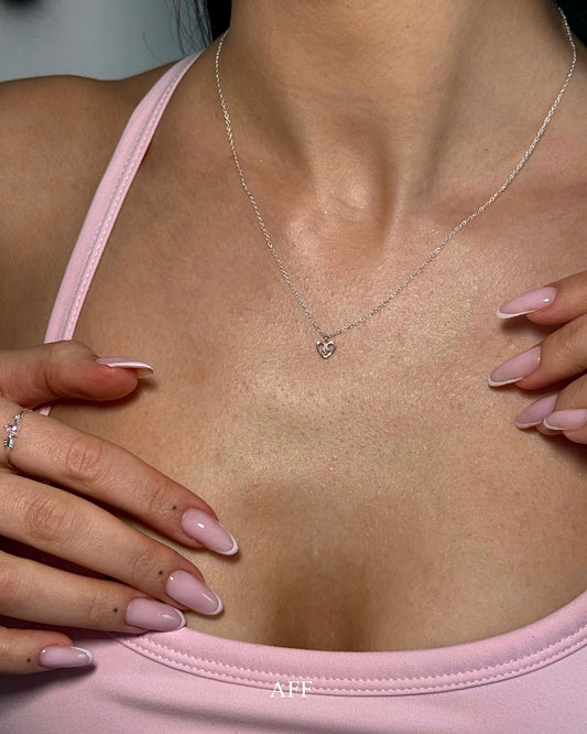 Mine and Yours - Colier din argint 925 cu cristal zirconia