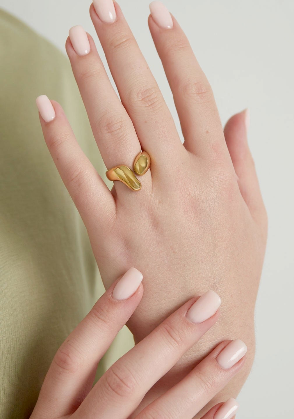 Inel auriu ajustabil - “Love Language”