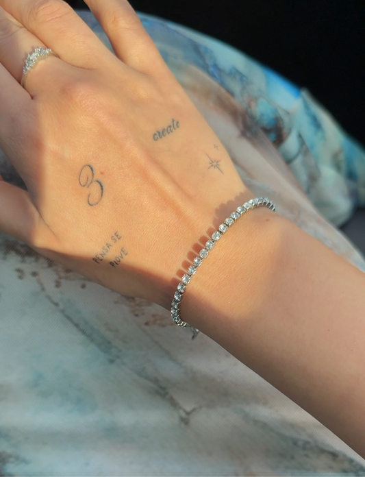 Bratara aurie / argintie tip tennis - Sugar Daddy