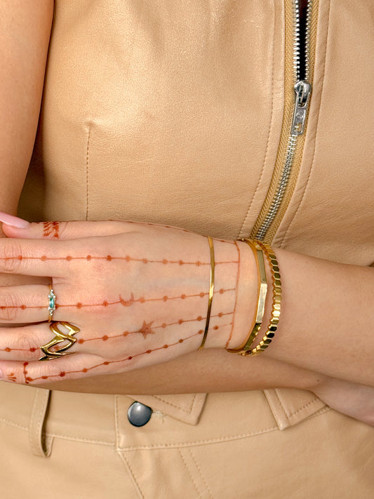 Brățară unisex aurie/argintie - “Serpentina”