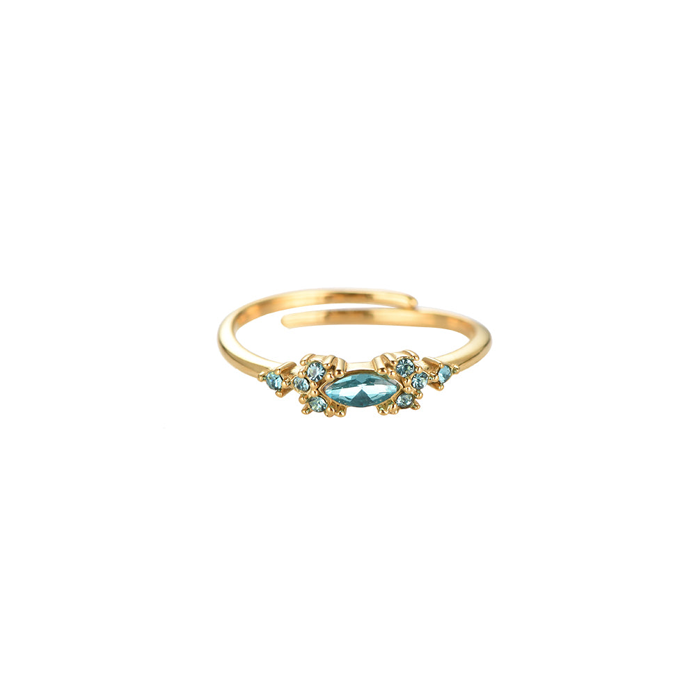 Inel auriu/argintiu ajustabil - “Jasmine’s Jewel”