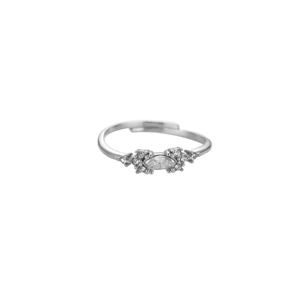 Inel auriu/argintiu ajustabil - “Jasmine’s Jewel”