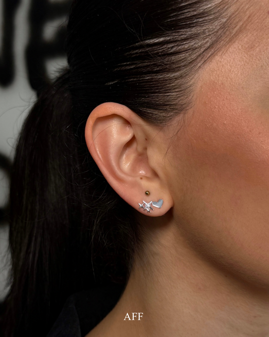 Midnight Kiss - Cercei argint 925 si cristale zirconia