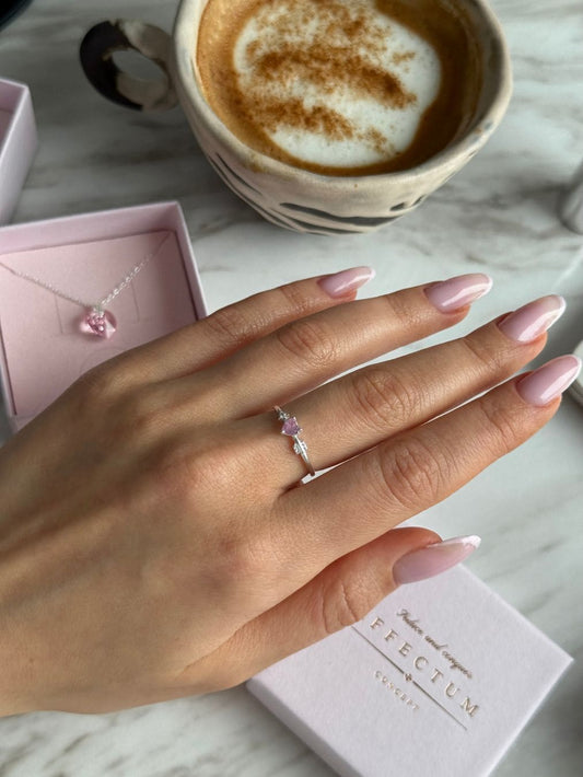 Love shot - Inel din argint 925 cu cristal zirconia