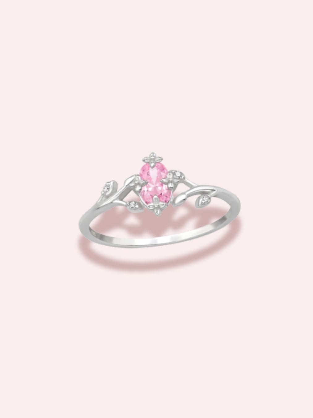 Blush Kiss - Inel din argint 925 cu cristal zirconia