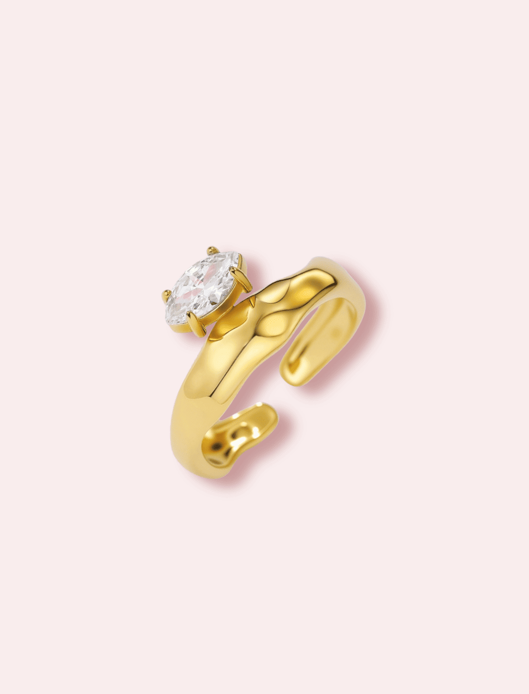 Rule Breaker - inel auriu cu un cristal zirconia