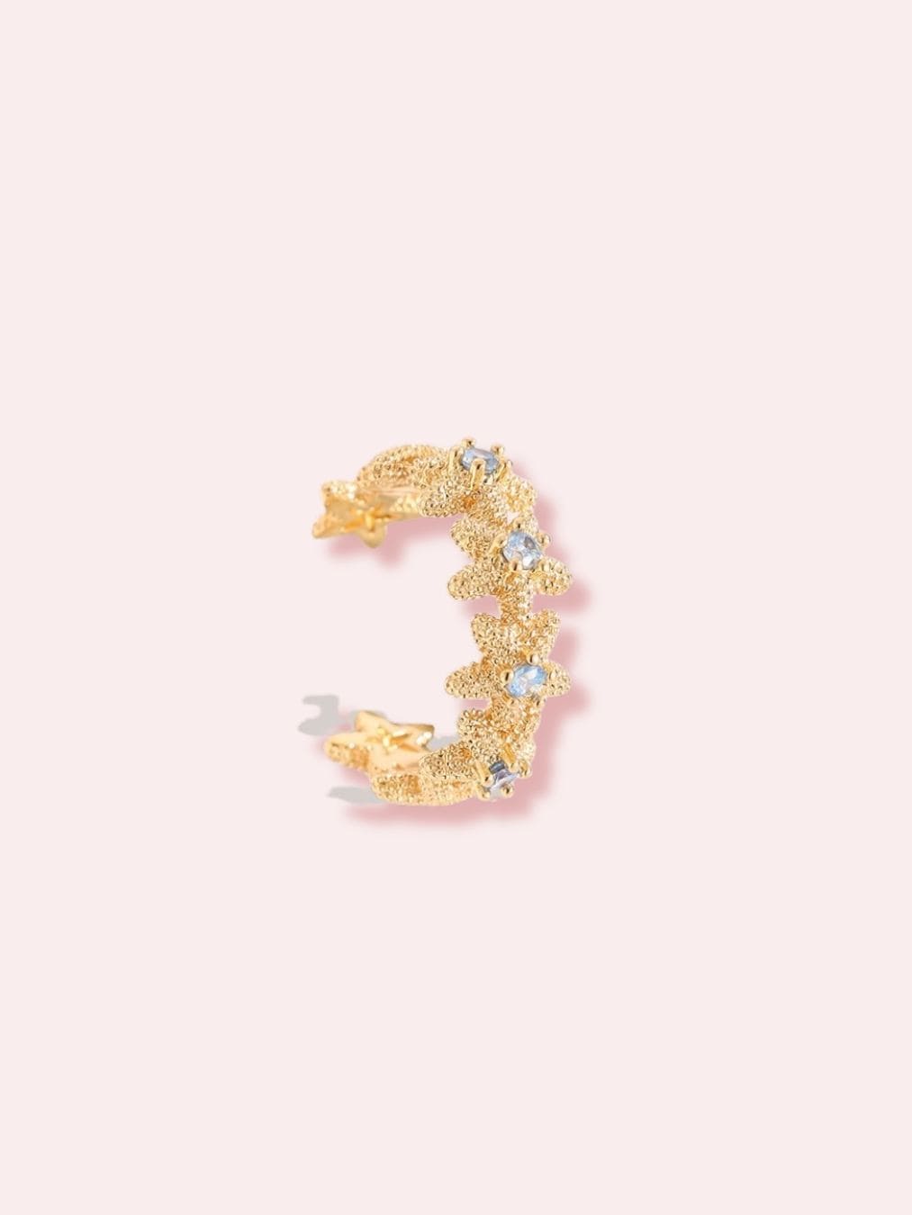 I Met a Mermaid - earcuff cu cristale zirconia albastre