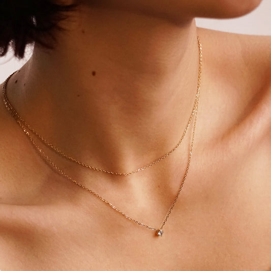 Colier dublu auriu/argintiu - "Sin With Me"