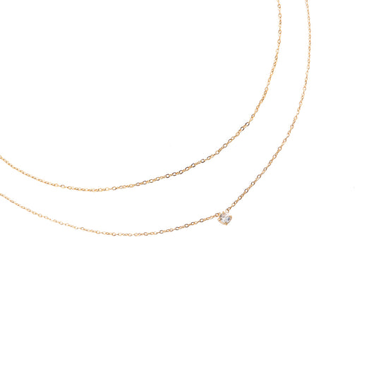 Colier dublu auriu/argintiu - "Sin With Me"