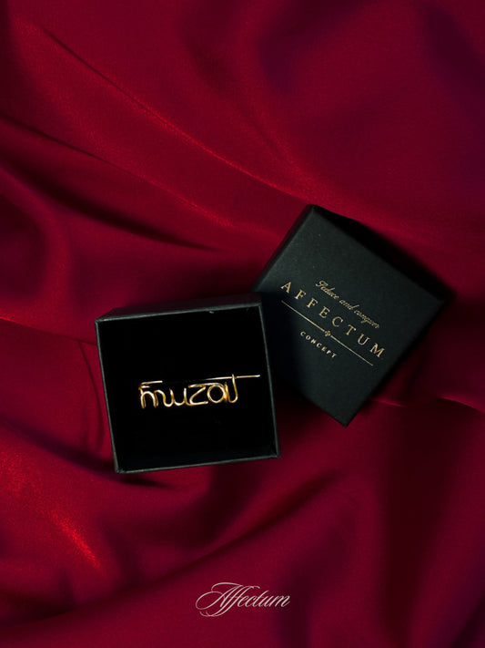 Broșă customizabilă auriu - "spune-mă. poartă-mă."