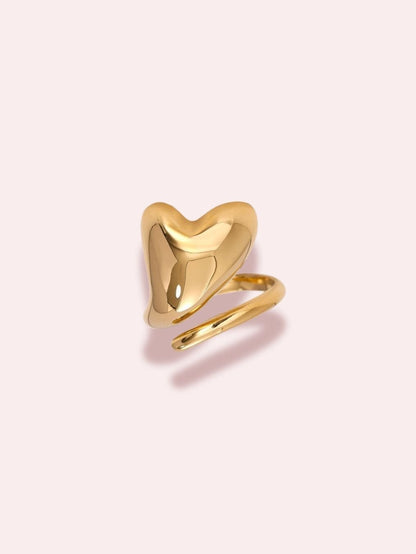 Inel ajustabil auriu - "Warm at Heart"