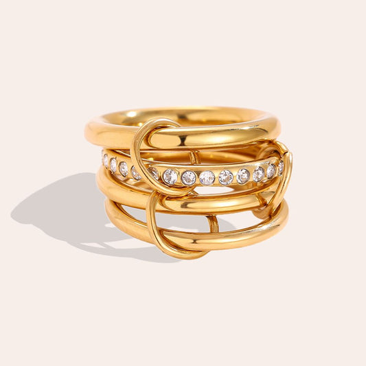 Inel auriu - “Cuff Queen 2”