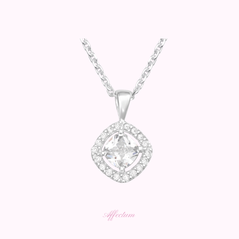 Becoming Her - Colier din argint 925 cu cristale zirconia