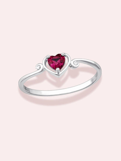 Red Velvet - Inel din argint 925 cu cristal zirconia