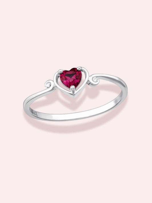 Red Velvet - Inel din argint 925 cu cristal zirconia