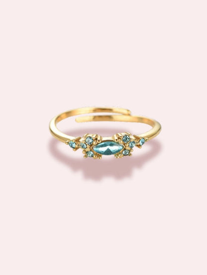 Inel auriu/argintiu ajustabil - “Jasmine’s Jewel”