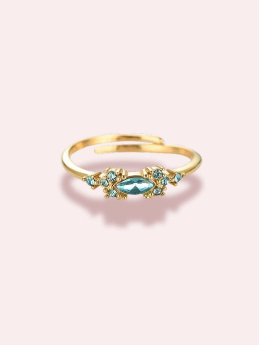 Inel auriu/argintiu ajustabil - “Jasmine’s Jewel”