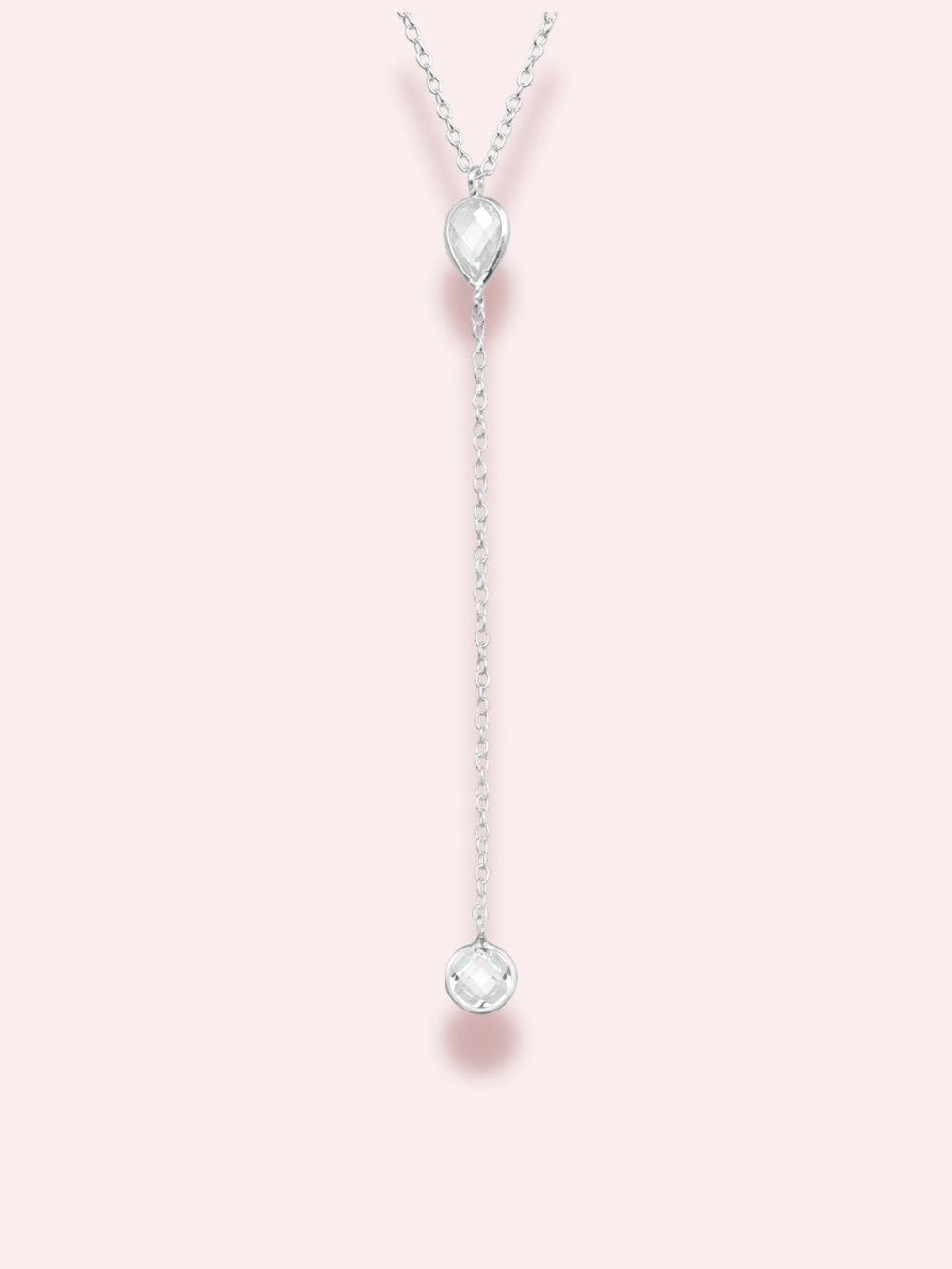 Silver Flow - Colier din argint 925 cu cristale zirconia