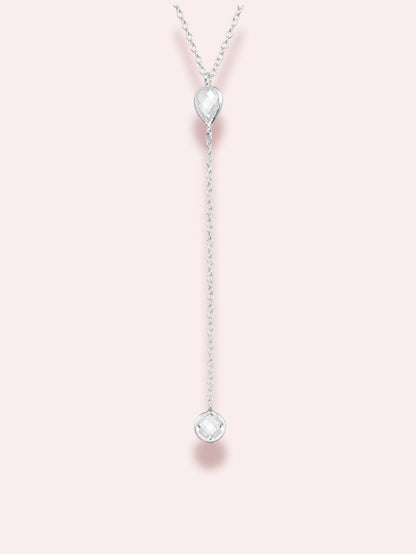 Silver Flow - Colier din argint 925 cu cristale zirconia