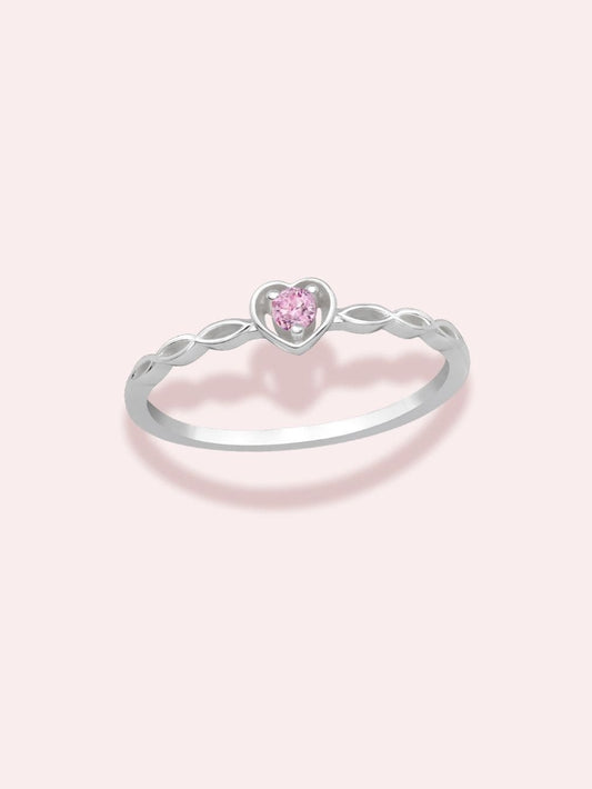 Love me carefully- Inel din argint 925 cu cristal zirconia