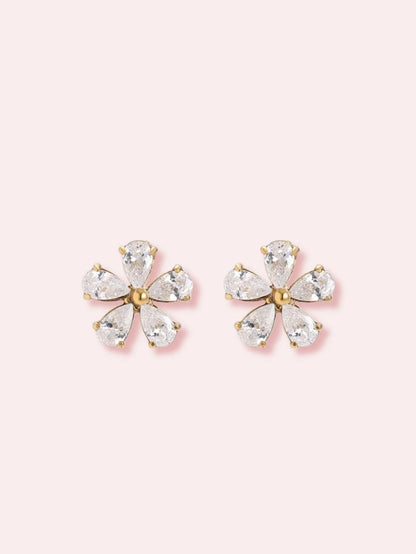 Flowers Before Boys - cercei cu cristale zirconia