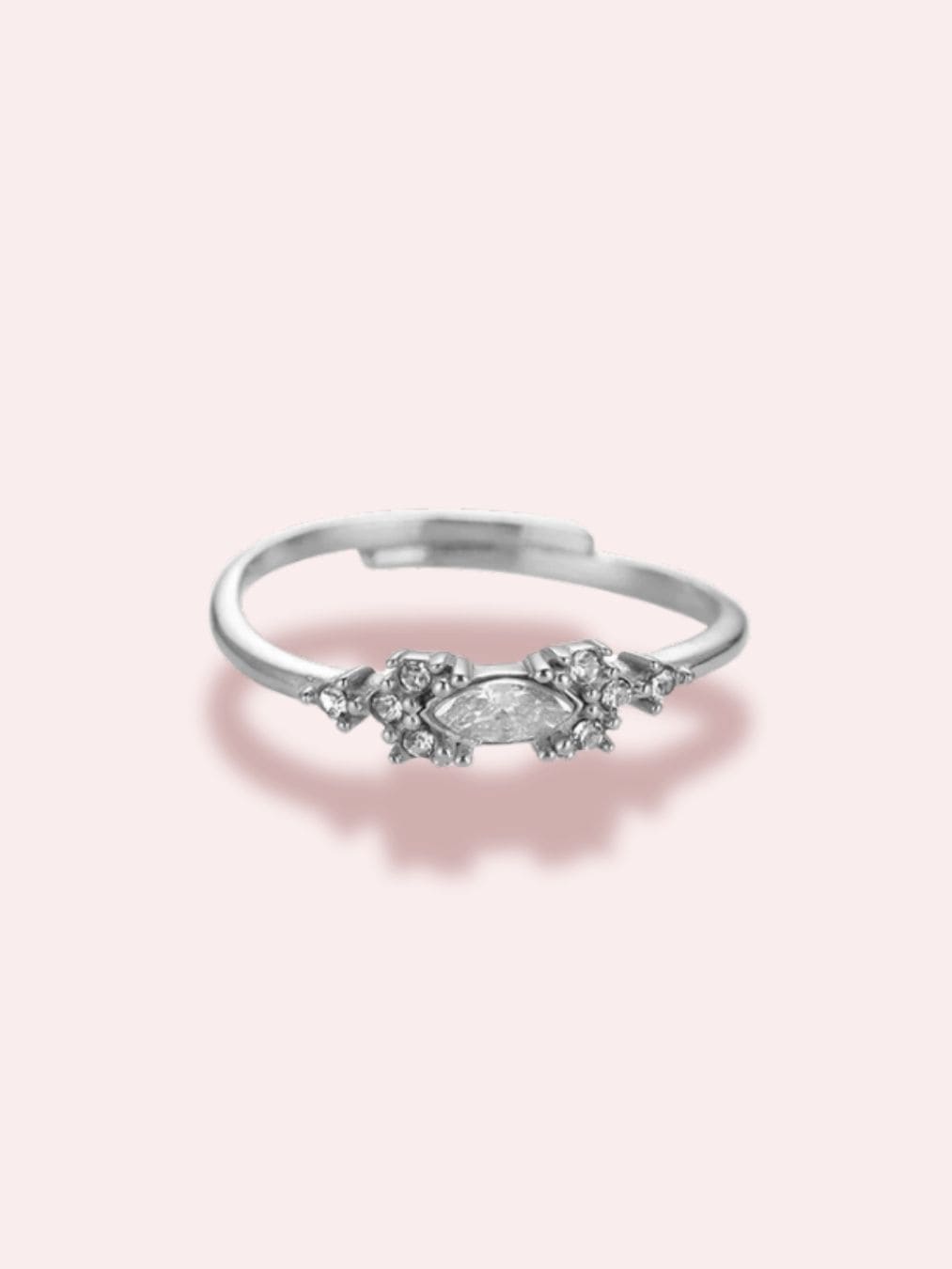 Inel auriu/argintiu ajustabil - “Jasmine’s Jewel”