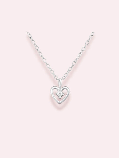 Mine and Yours - Colier din argint 925 cu cristal zirconia