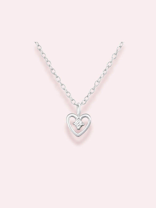 Mine and Yours - Colier din argint 925 cu cristal zirconia