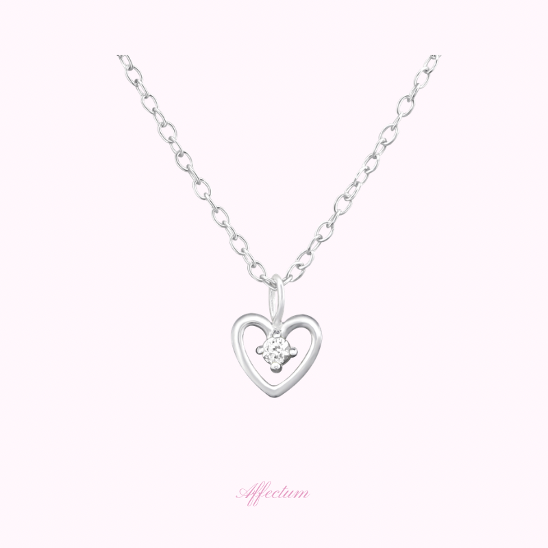 Mine and Yours - Colier din argint 925 cu cristal zirconia