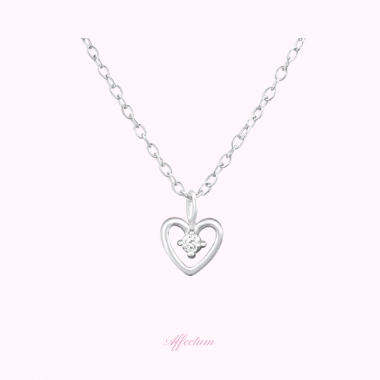 Mine and Yours - Colier din argint 925 cu cristal zirconia