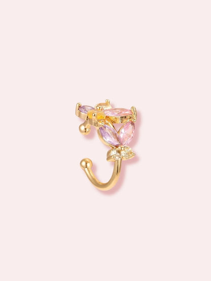 Cotton Candy Skies - earcuff cu fluturi si cristale zirconia
