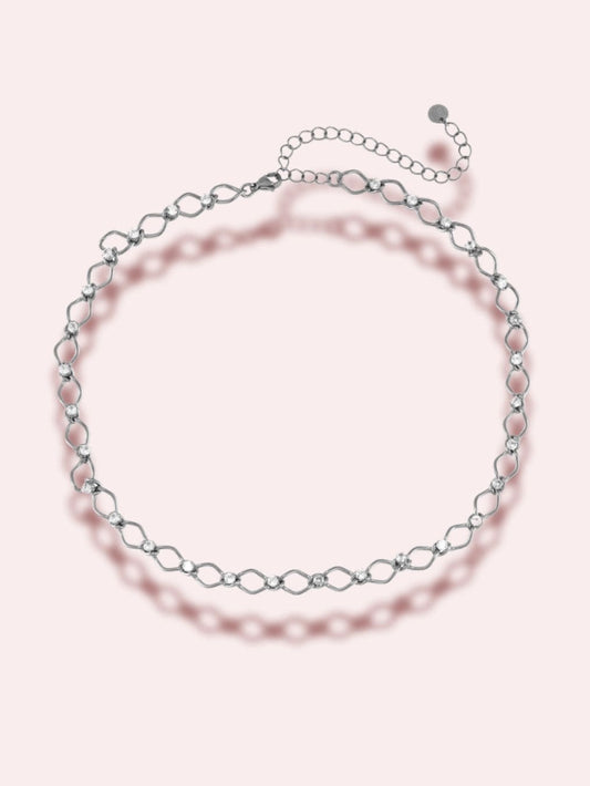 Choker auriu/argintiu - "Glitter Mafia"