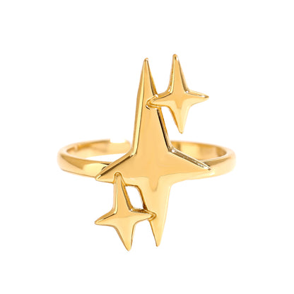 Inel auriu/argintiu "Glitzed"