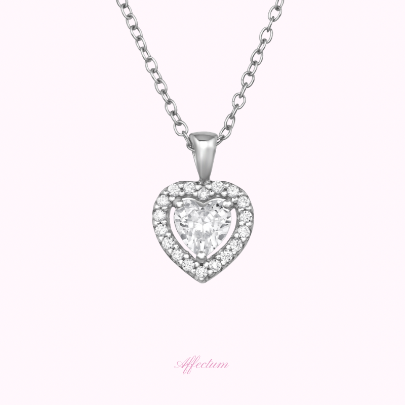 My Heartbeat - Colier din argint 925 cu cristale zirconia