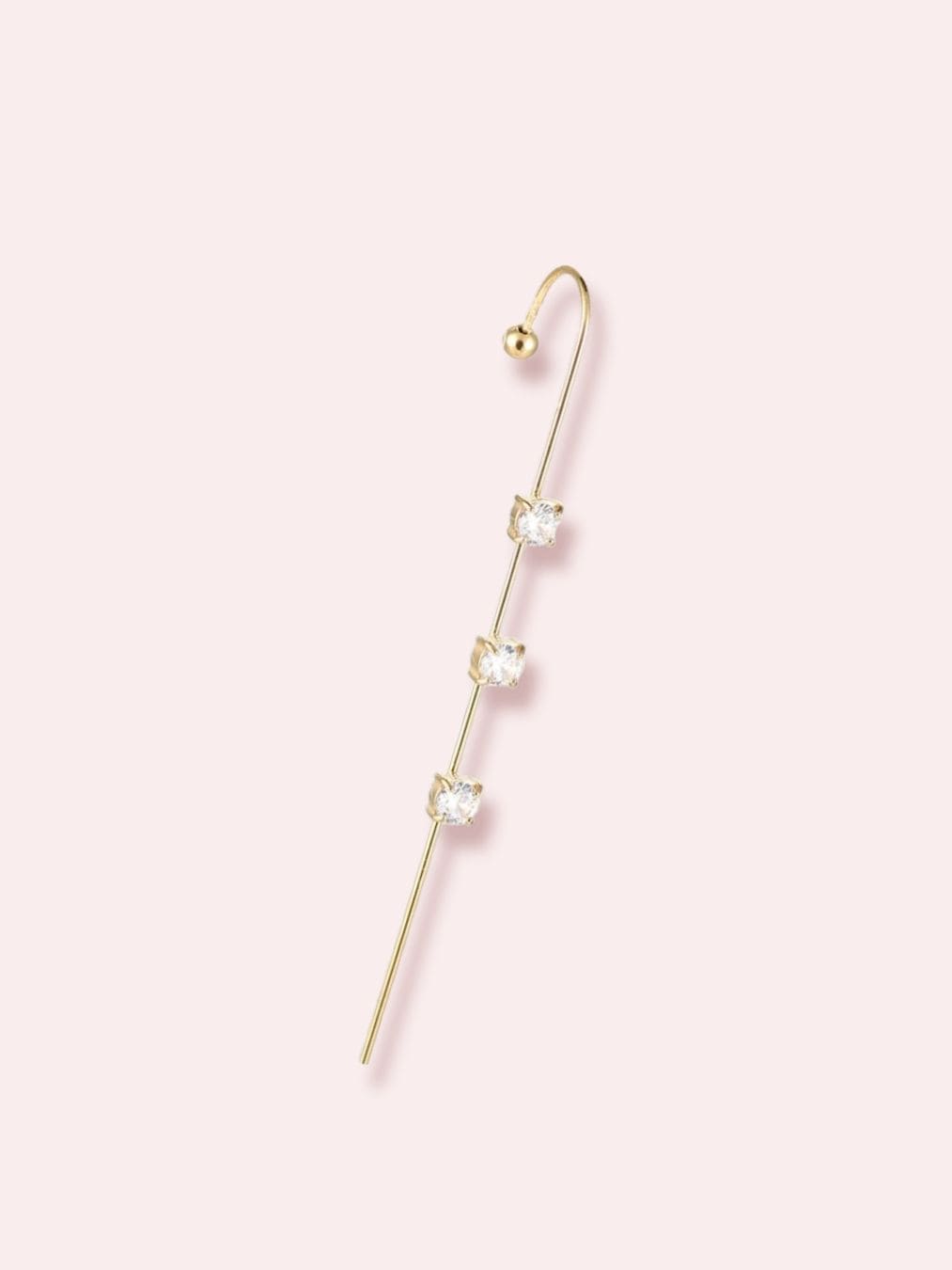 Cercel ear climber auriu/argintiu - "The Princess and the Blade" ( 1 BUC)