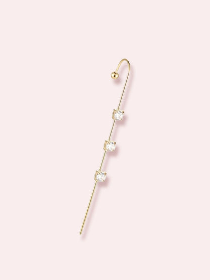 Cercel ear climber auriu/argintiu - "The Princess and the Blade" ( 1 BUC)
