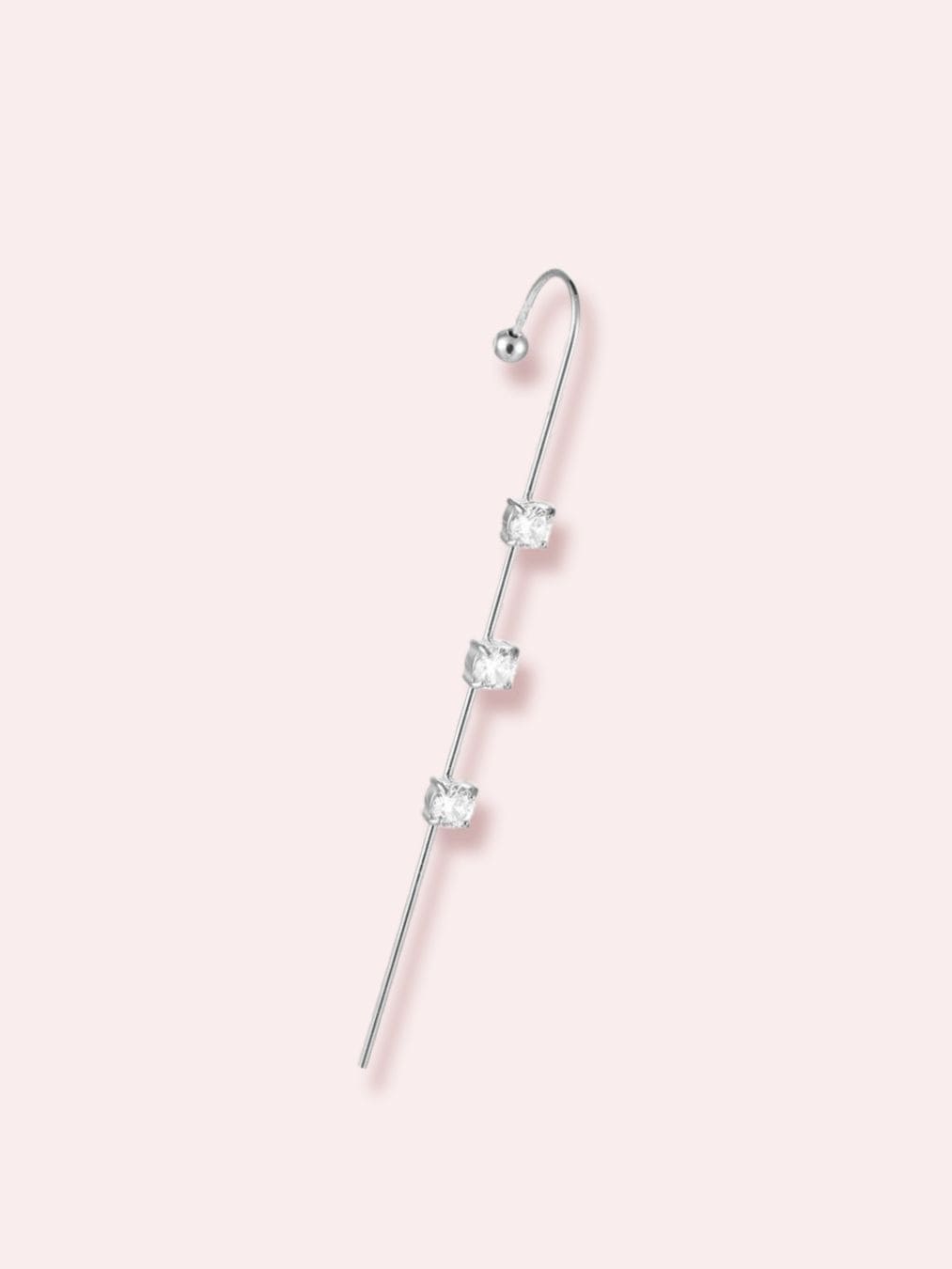 Cercel ear climber auriu/argintiu - "The Princess and the Blade" ( 1 BUC)