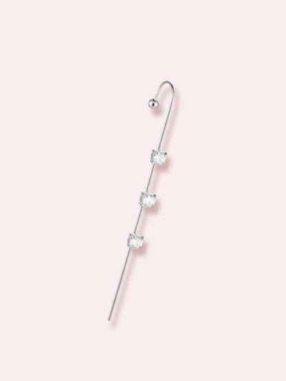 Cercel ear climber auriu/argintiu - "The Princess and the Blade" ( 1 BUC)