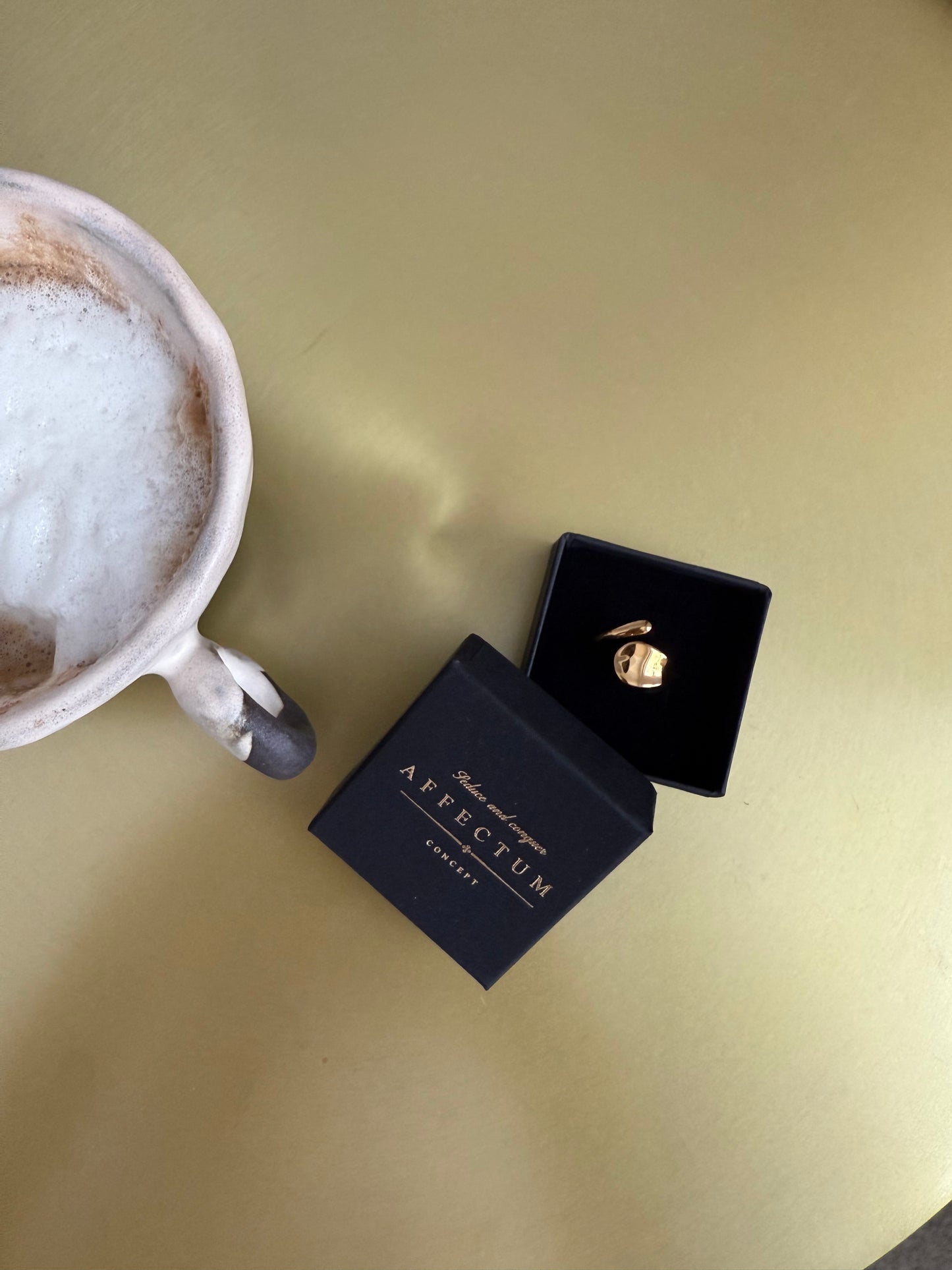 Inel auriu ajustabil - “Forget Me Not”