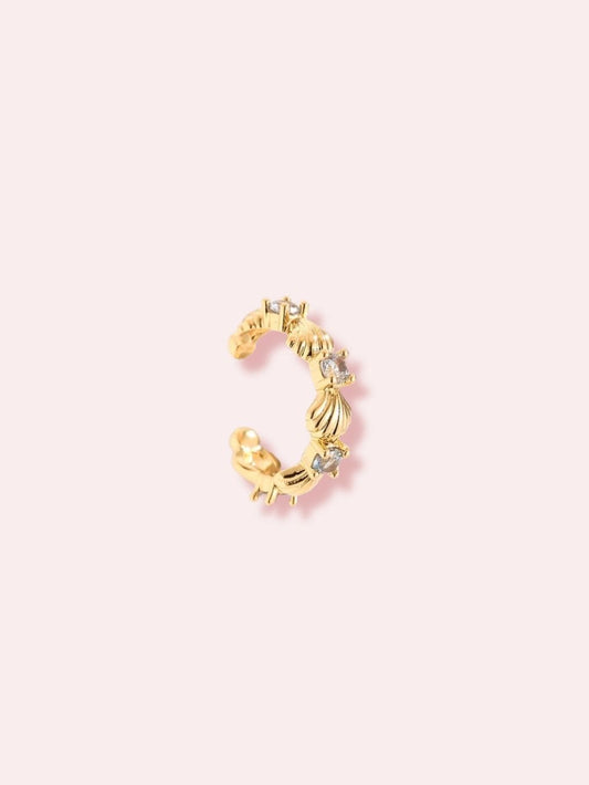 Meet Me at Sea - earcuff cu cristale zirconia albastre