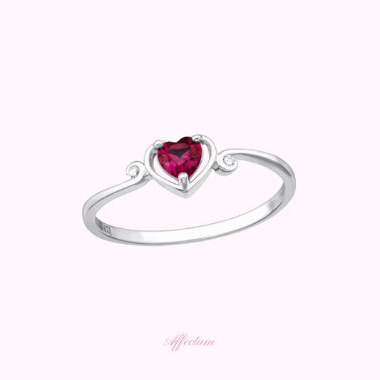 Red Velvet - Inel din argint 925 cu cristal zirconia