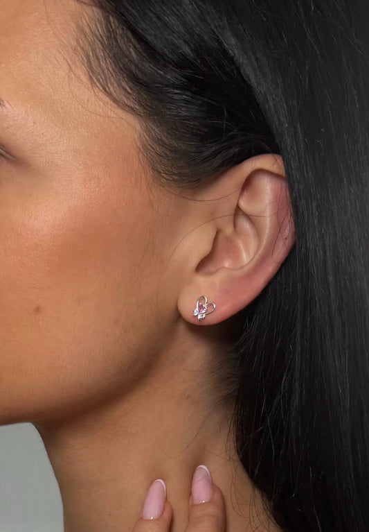 Blush Crush - Cercei mici argint 925 si cristal zirconia