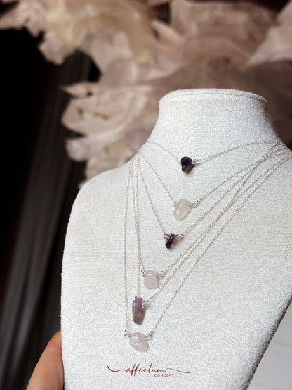 Eden’s Stone - Colier ARGINTIU handmade cu piatră semiprețioasă neregulată